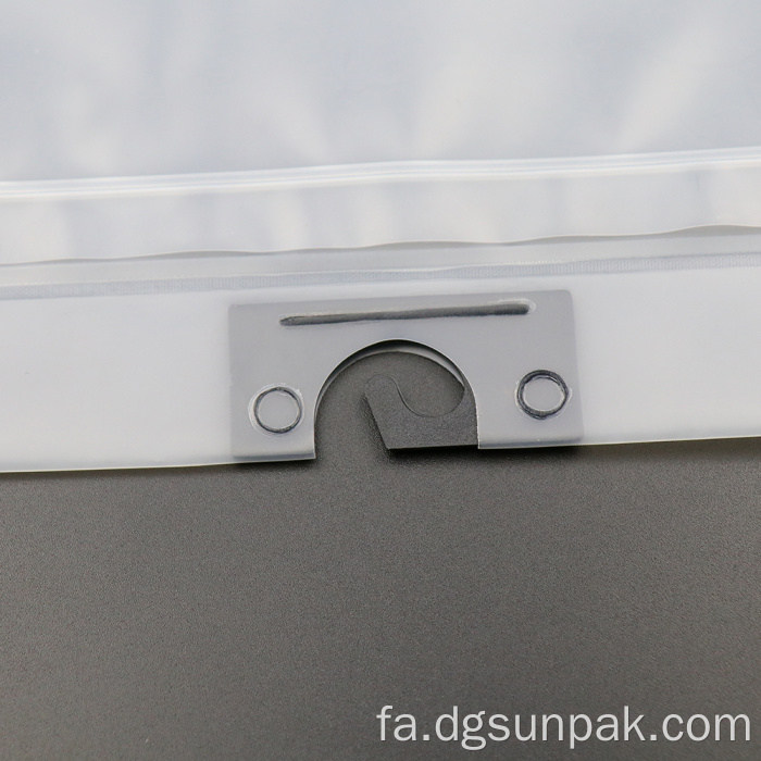 کیسه پلاستیکی سفارشی کیسه بسته بندی قلاب مات هدر